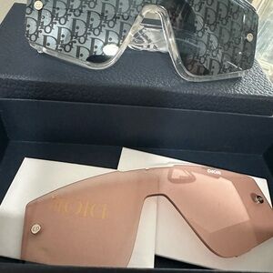 Christian Dior Diorxtrem MU Mask Sunglasses–Crystal Smoke Mirror Valentine’s Day